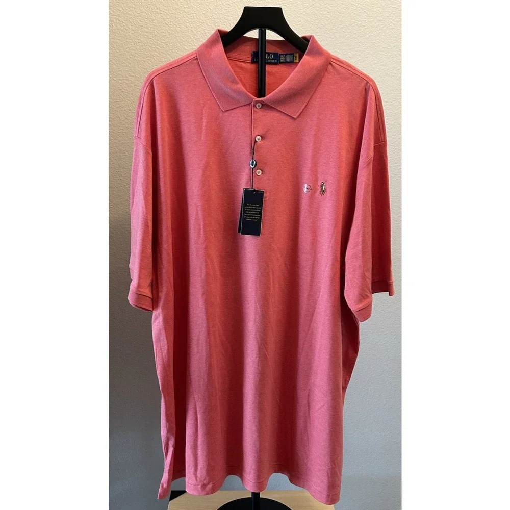 Polo Ralph Lauren Classic Fit Polo Shirt Men's 3XLT Rose Heather Pink NWT